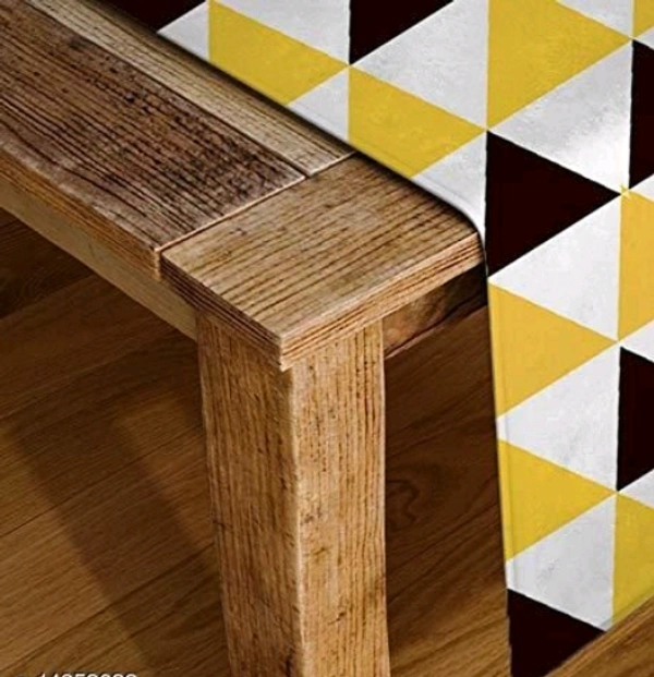 AZEALEA Digital Printed Cotton 6 Seater Table Runner, 13 x 72 Inches - Yellow